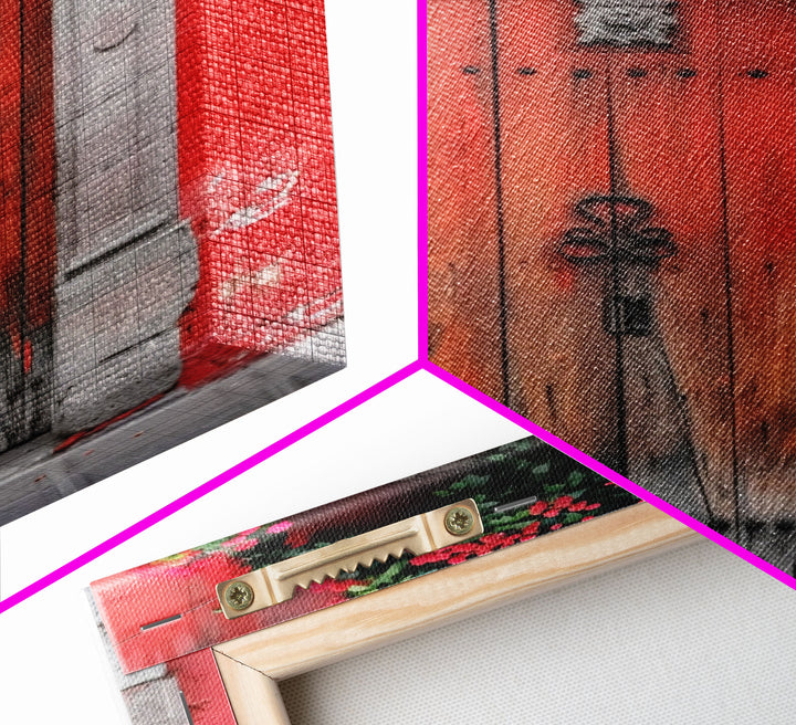 Hacienda Architecture Framed Canvas Print, Mexican Wall Art, Art of Mexico, Original Artwork, Wood Framed Ready To Hang