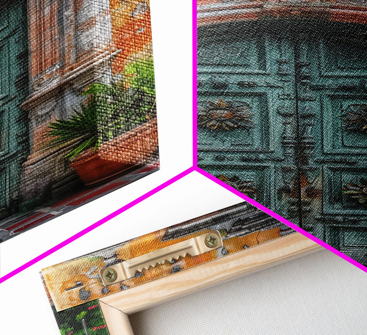 Change34 Colorful Indian Architecture Canvas Print, Traditional Art if India, Photography Print, Indian Wall Art, Living Room Decor