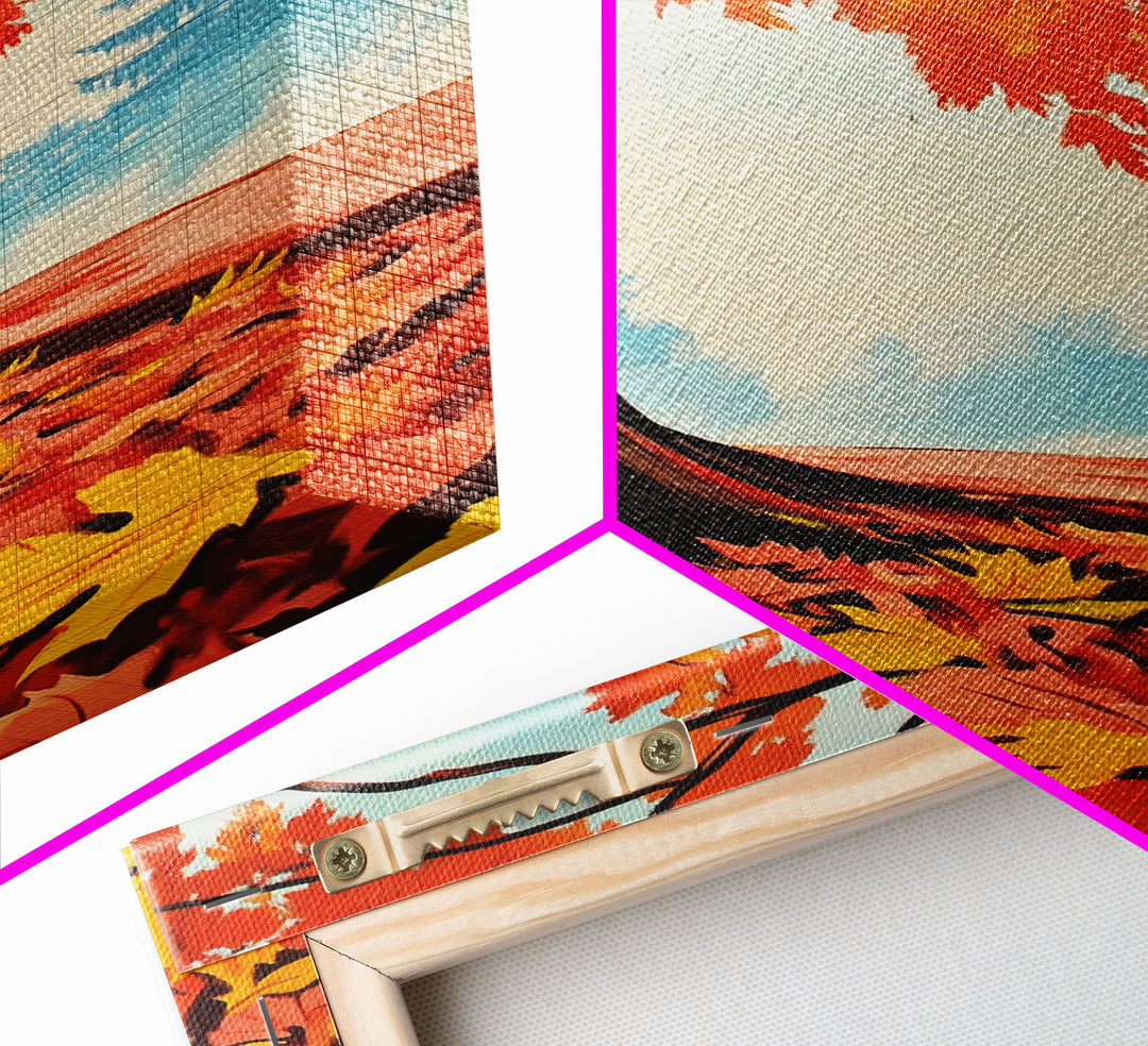 Framed Canvas Print of Vibrant Autumn Tree and Leaves, Seasonal Wall Art, Fall Decor, Gift Idea, Modern Farmhouse, Autumn Landscape Art