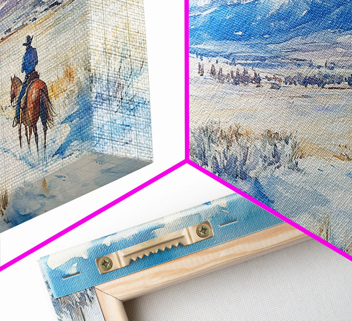 Journey to the Peaks - winter landscape art, snowy mountain art, winter wall decor, Christmas vacation decor, rustic Christmas decor