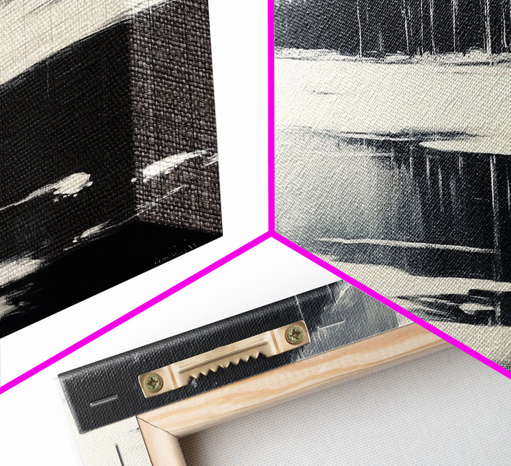 Snowy Framed Canvas Print of a woman in a cowboy hat holding a hot drink in a winter forest setting, rustic holiday decor and wall art