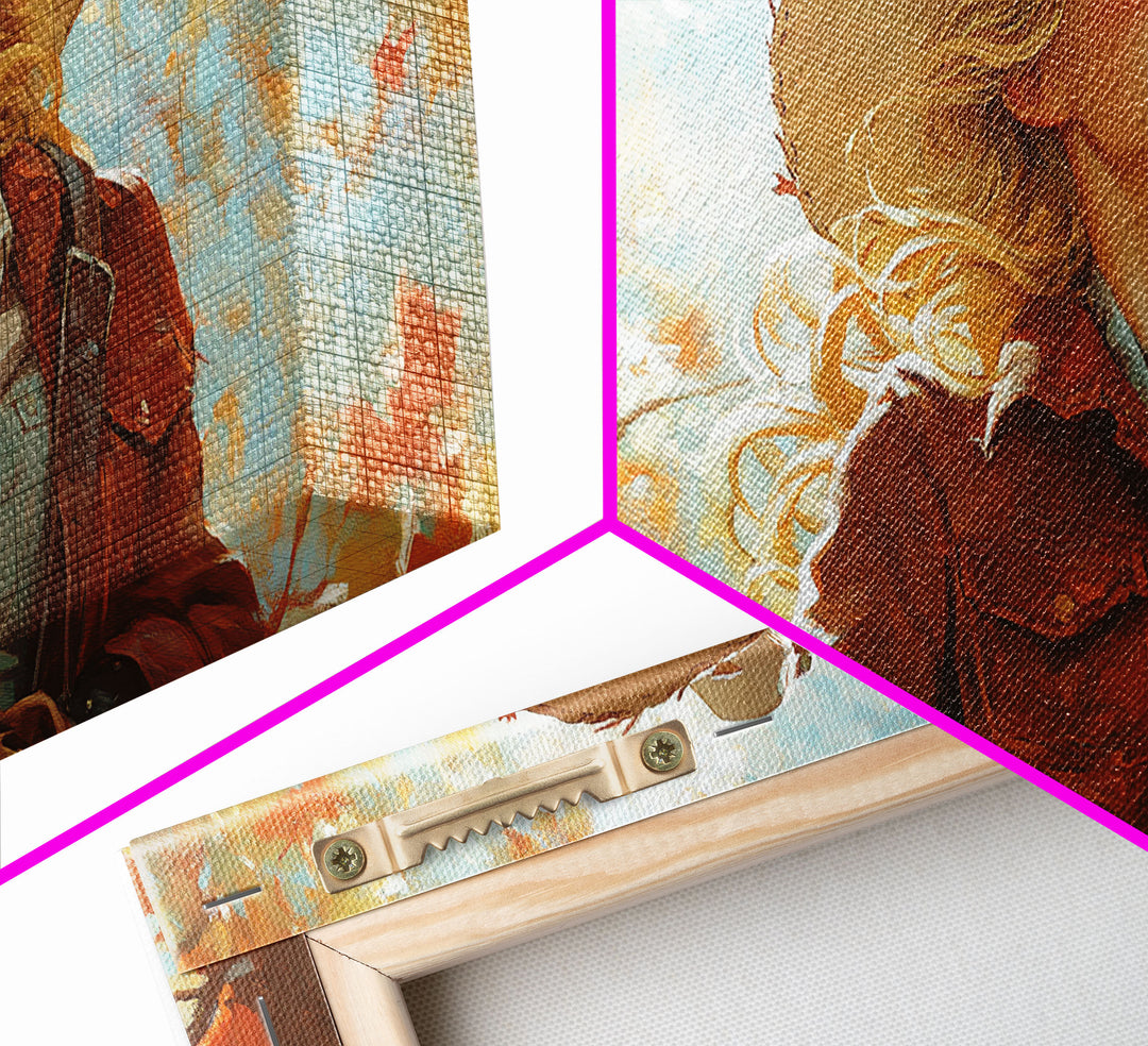 Serene Framed Canvas Print of Autumn Cottage Landscape, Moody Country Wall Art for Fall Home Decor, Perfect Autumn Gift Idea Seasonal Decor