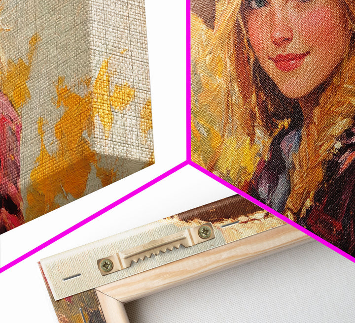 Cowgirl Amongst The Fall Leaves, Framed Canvas Print, Serene Fall Wall Decor, Perfect Rustic Seasonal Wall Art and Gift Idea