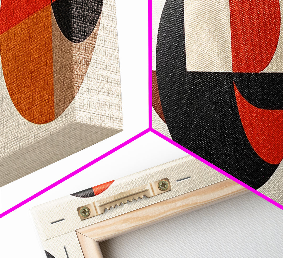 Abstract Art Deco Inspired Wall Art, Triangles and Circles, Geometric Pattern Wall Art, MCM Home Decor, Extra Wide Oversized Art