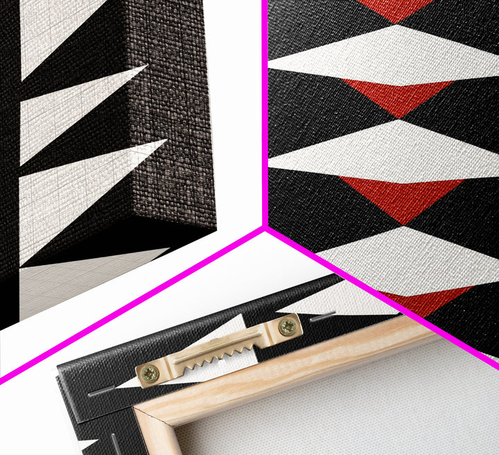 Arrow Panel Canvas Print, Boho Art, Wood Panel Canvas, Terracotta Art, Aztec Art, Retro Mid Century Modern Geometric Wall Art