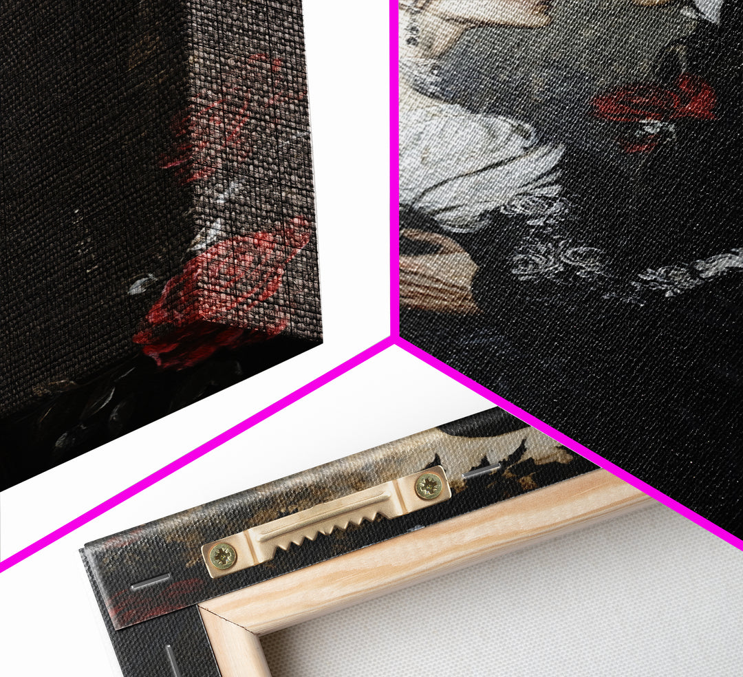 Dark Romance Painting Print, Victorian Gothic Wall Art, Halloween Decor, Gift Idea For Goth Couples, Goth Decor, Goth Wall Art, Dark Academia