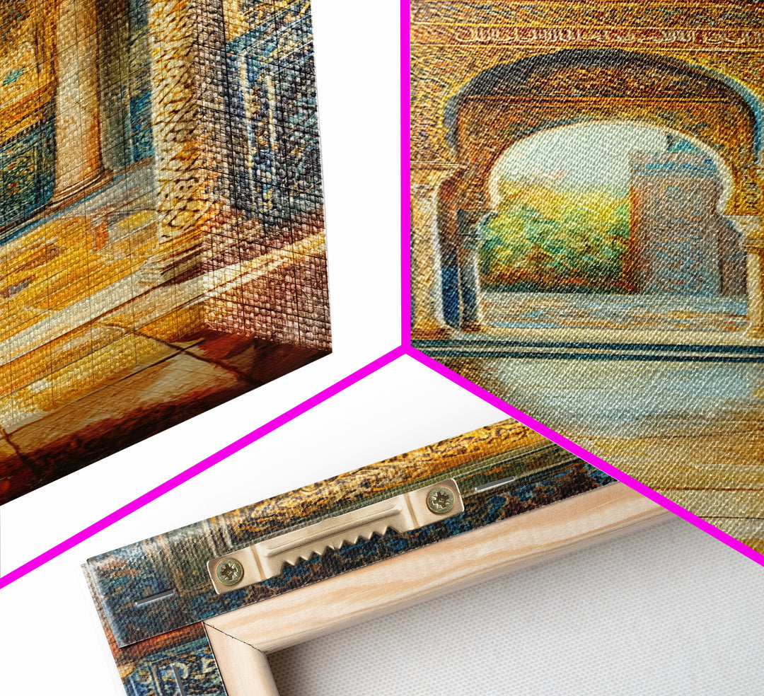 Painting Print of a Morrocan Scene, Moroccan Style Artwork, Moroccan Painting, Arabic Inspired Wall Art