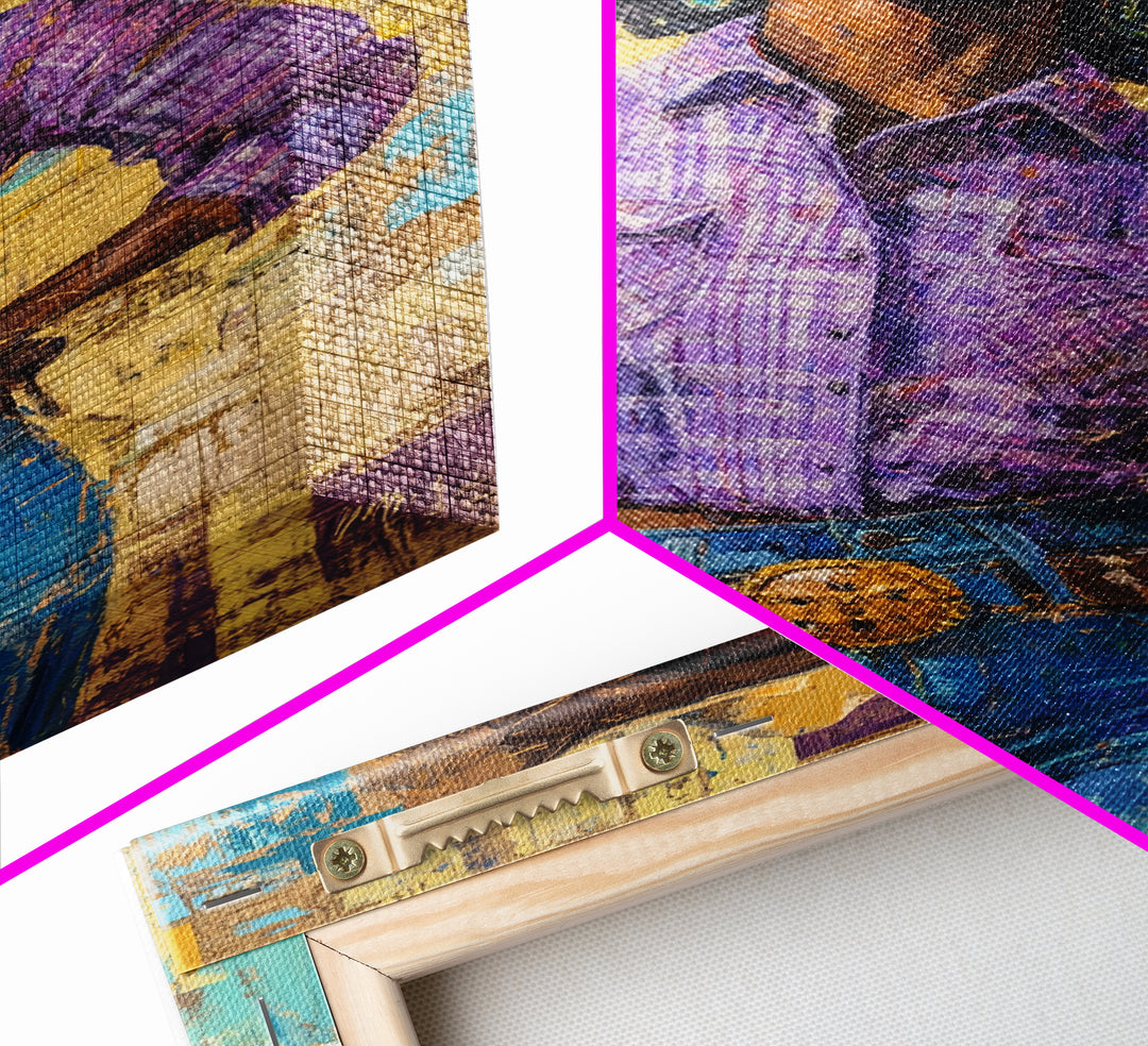 Black Cowgirl Painting Print, Rustic Modern Farmhouse, Afrocentric Wall Art, Southwestern Home Decor, African American Art