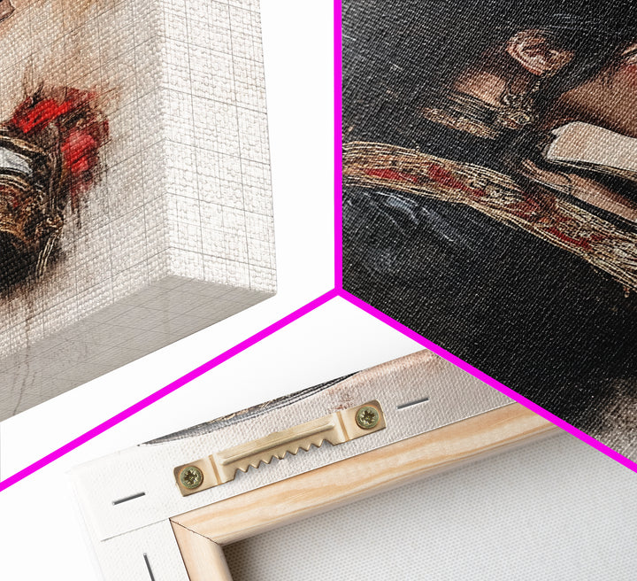 Chicano painting Print, Mexicano Wall Art, Female Matador, Female Bull Fighter Painting Print, Chicano Wall Art, Tejano Decor