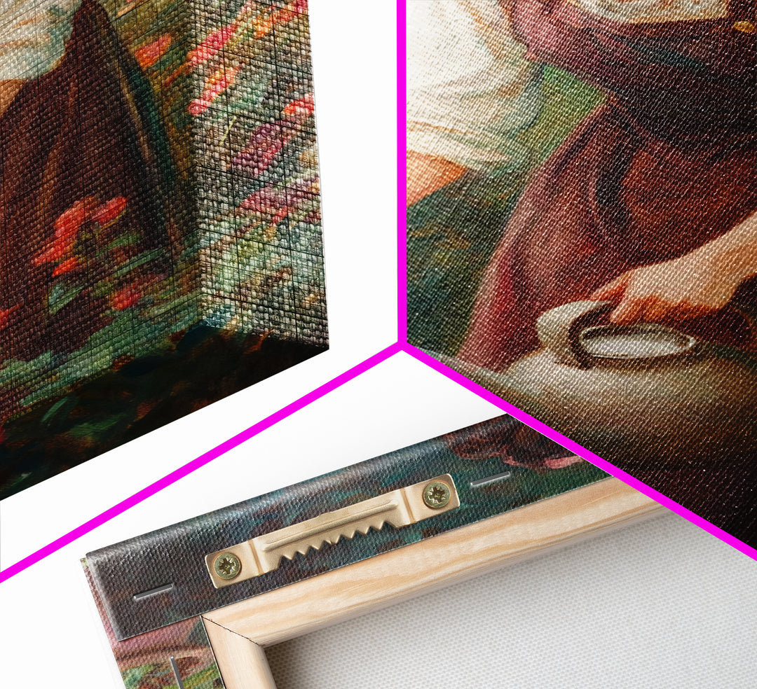 Canvas Art Print - In The Garden - Woman In Garden Painting Wall Art Print - Extra Large Art - Gardening Wall Art - Gardening Gift Idea