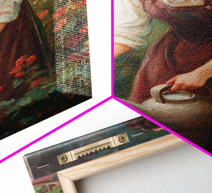 Canvas Art Print - In The Garden - Woman In Garden Painting Wall Art Print - Extra Large Art - Gardening Wall Art - Gardening Gift Idea