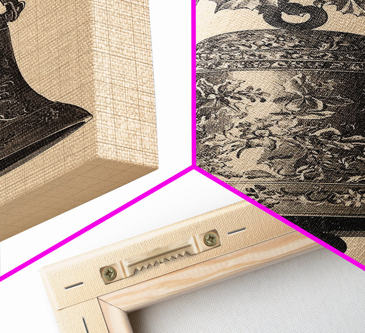 Boho Christmas Bell Painting Print - Framed Canvas - Minimalist Christmas Art - Boho Christmas Art - Rustic Christmas Art