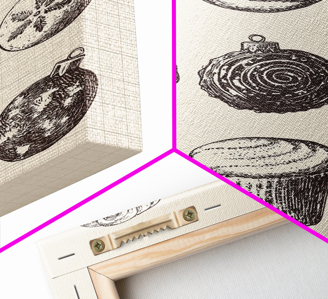 Rustic Boho Christmas Cookies Canvas Print - Framed Canvas - Minimalist Christmas Art - Boho Christmas Art - Rustic Christmas Art