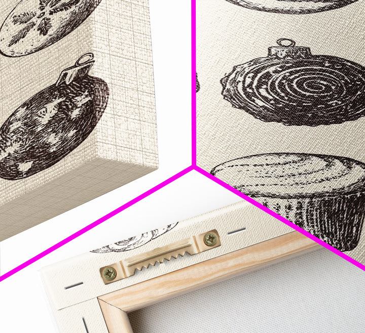 Rustic Boho Christmas Cookies Canvas Print - Framed Canvas - Minimalist Christmas Art - Boho Christmas Art - Rustic Christmas Art