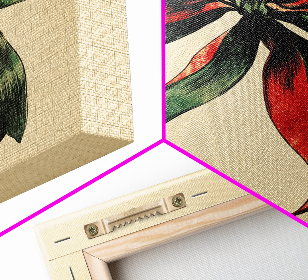 Christmas Bow Canvas Print - Framed Canvas - Minimalist Christmas Art - Boho Christmas Art - Rustic Christmas Art