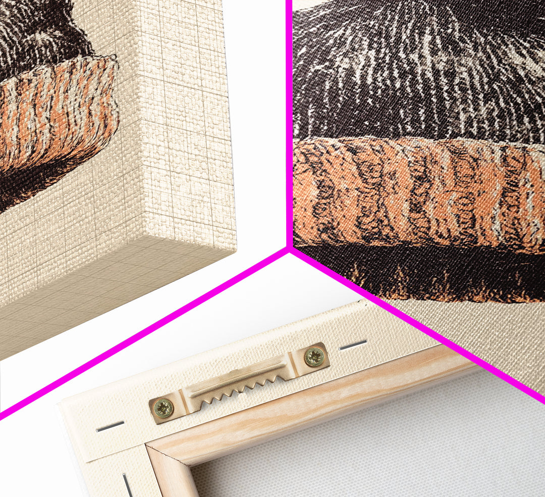 Christmas Beanie Hat Canvas Print - Framed Canvas - Minimalist Christmas Art - Boho Christmas Art - Rustic Christmas Art