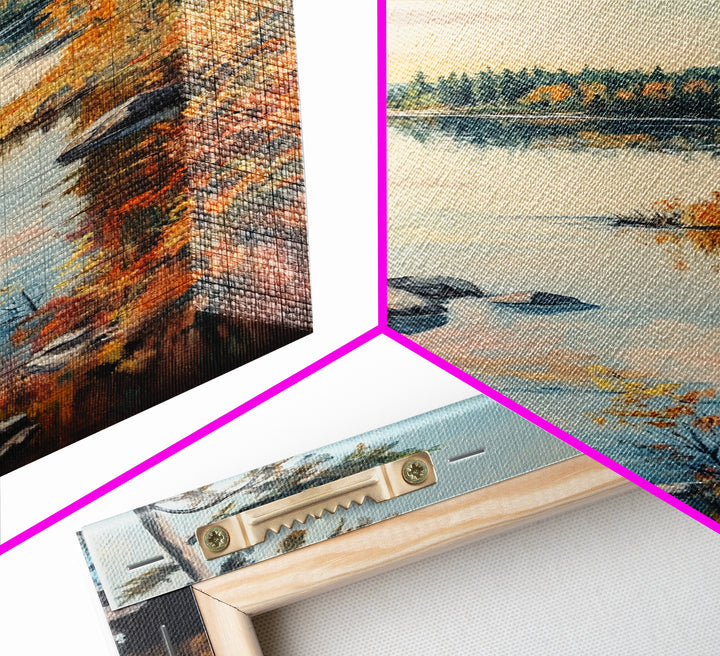 Acadia National Park Oil Painting Print, Maine Oil Painting, Nautical Coastal Decor, National Park Art, Landscape Painting, Cabin Decor