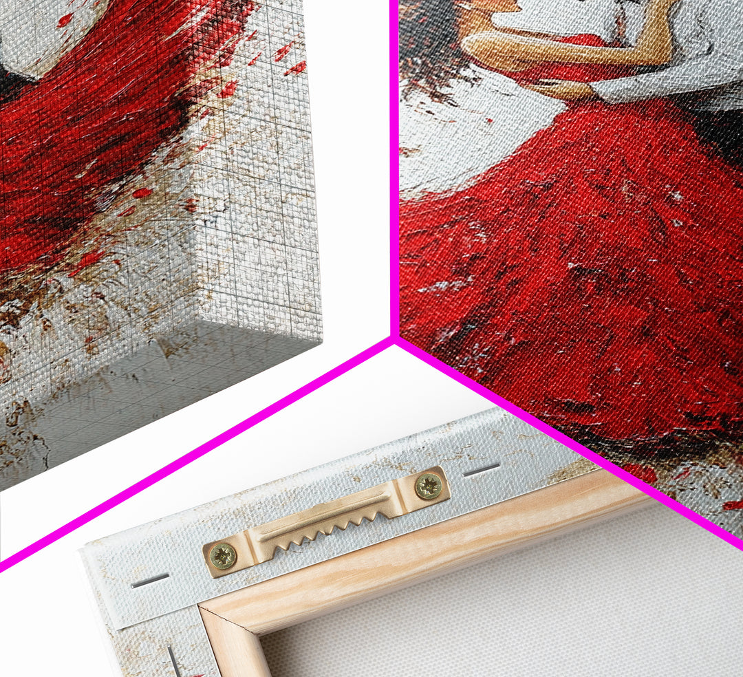 Couple Dancing Framed Canvas Print, Couple Wall Art, Wedding Gift, Dancing Wall Art, Dance Studio Decor, Engagement Gift Idea, Dancing Art