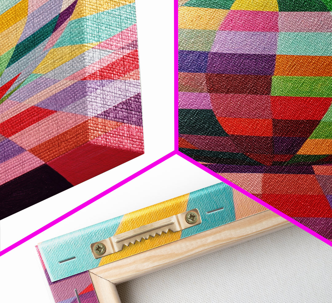 Abstract Disco Ball Painting Canvas Print, Wood Framed Art, Original Art, Disco Ball Art, Disco Ball Poster, Rainbow Disco Ball