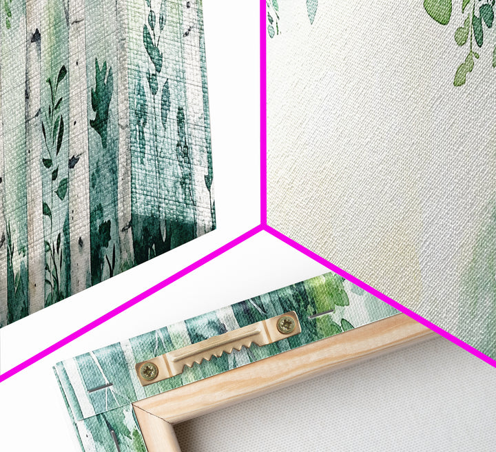 Aspen Trees Oil Painting Canvas Print, Autumn Aspens Print, Muted White Tree Wall Art Country Farmhouse Wall Art Birch Tree Art