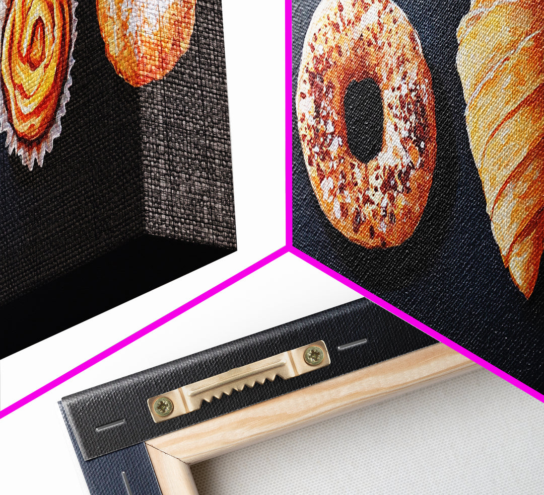 Pastries Painting Print, Bakery Wall Art, Art for Bakery, Food Painting, Kitchen Decor, Food Art, Food Paintings, Food Illustration