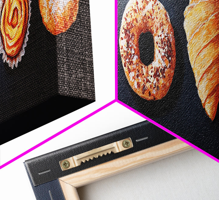 Pastries Painting Print, Bakery Wall Art, Art for Bakery, Food Painting, Kitchen Decor, Food Art, Food Paintings, Food Illustration