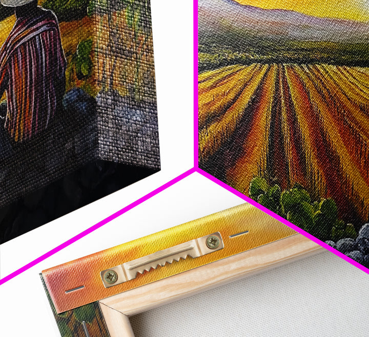 Chicano Wall Art - Mexicano Ranchero Oil Painting Print - Framed Canvas Print - Mexican Culture Art - Wood Framed Wall Art - Chicano Decor