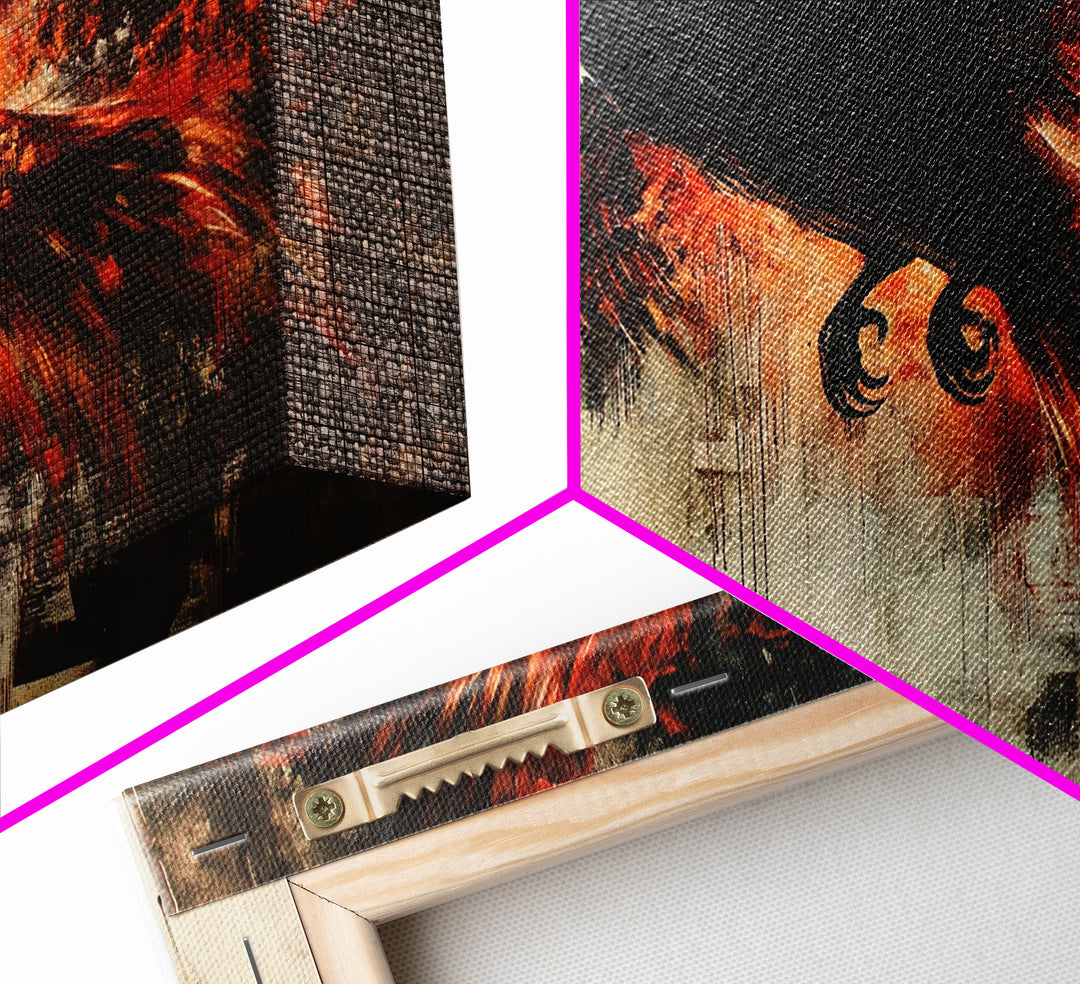 Black Phoenix Graffiti Art - Framed Canvas Print - Phoenix Painting - Phoenix Art - Phoenix Decor - Metal Phoenix Wall Art