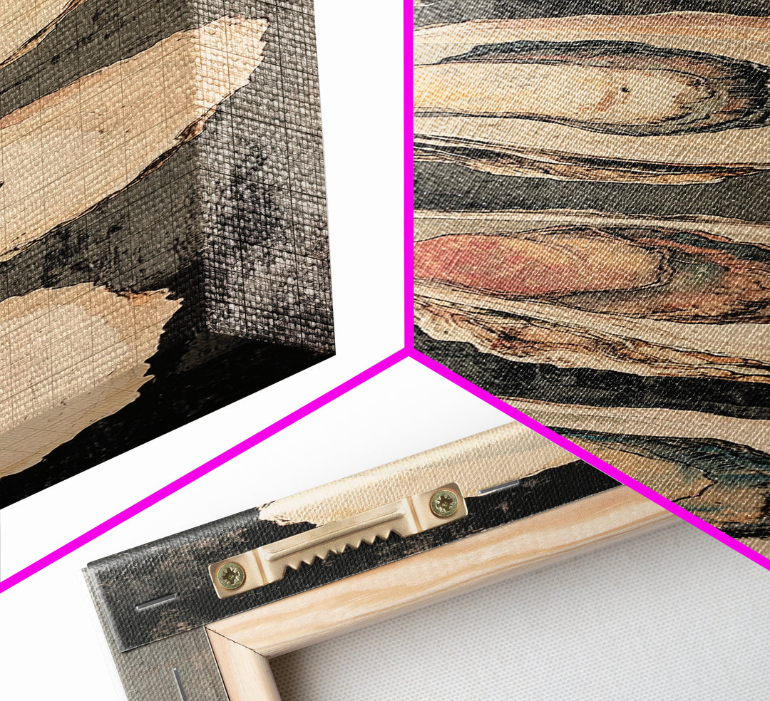 Coastal Landscape Framed Canvas Print Nautical Wall Art Above Sofa Decor Coastal Painting Rustic Decor Living Room Art Gift Idea