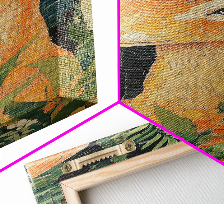 Canvas Print of Gentle Deer in Floral Forest, Boho Art, Whimsical Wall Art, Animal Decor, Tall Narrow Wall Art, Woodland Theme