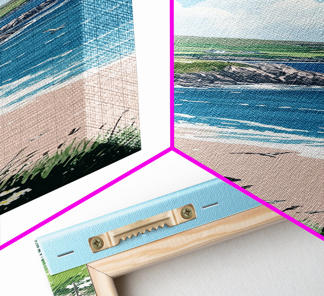 Framed Canvas Print Irish Coastal Art Above Bed Art Nautical Wall Art Ireland Painting Coastal Landscape Ocean Lover's Nautical Decor