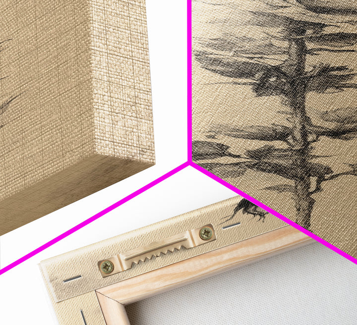 Black and White Sketch of a Rose, Framed Canvas Print, Narrow Art, Tall Skinny Art, Flower Painting, Paint of a Rose, Floral Prints