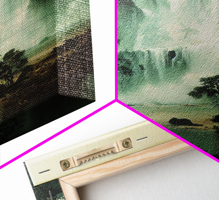 Hidden Oasis, Secret Waterfall, Framed Ready To Hang Canvas Print, beautiful wall art, guest room decor