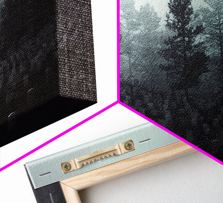 Creepy Haunted Cemetery, Spooky Halloween Art, Graveyard, ready to hang canvas print wall art, Black And White Art, Halloween Decor