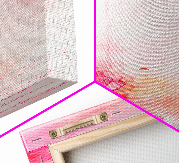 Rose Painting Framed Canvas Print Romantic Pink Art Light Abstract Wall Art Above Couch Art Gift Idea Living Room Wabi Sabi Decor