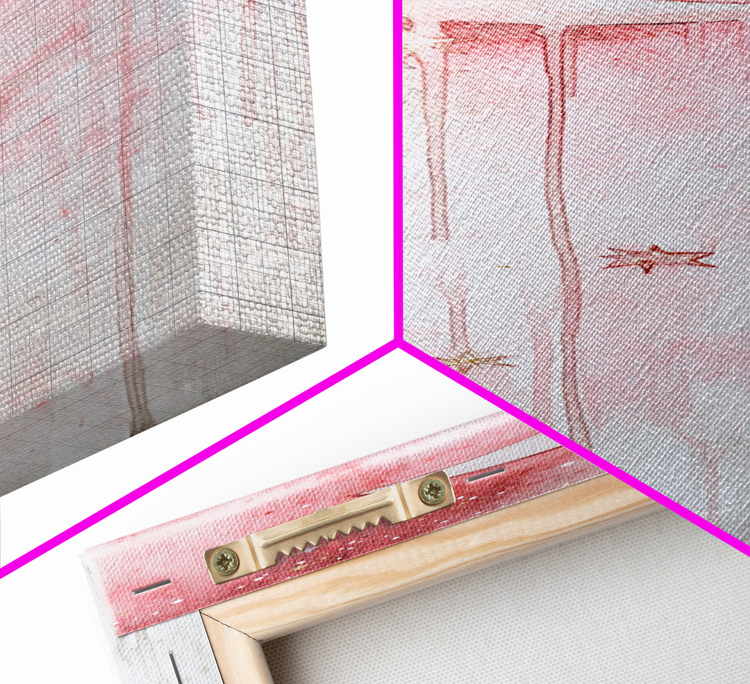 Crescent Moon Illustration Canvas Print Wabi Sabi Art Minimalist Bedroom Artwork Moon Oil Painting Rustic Fall Wall Decor Gift