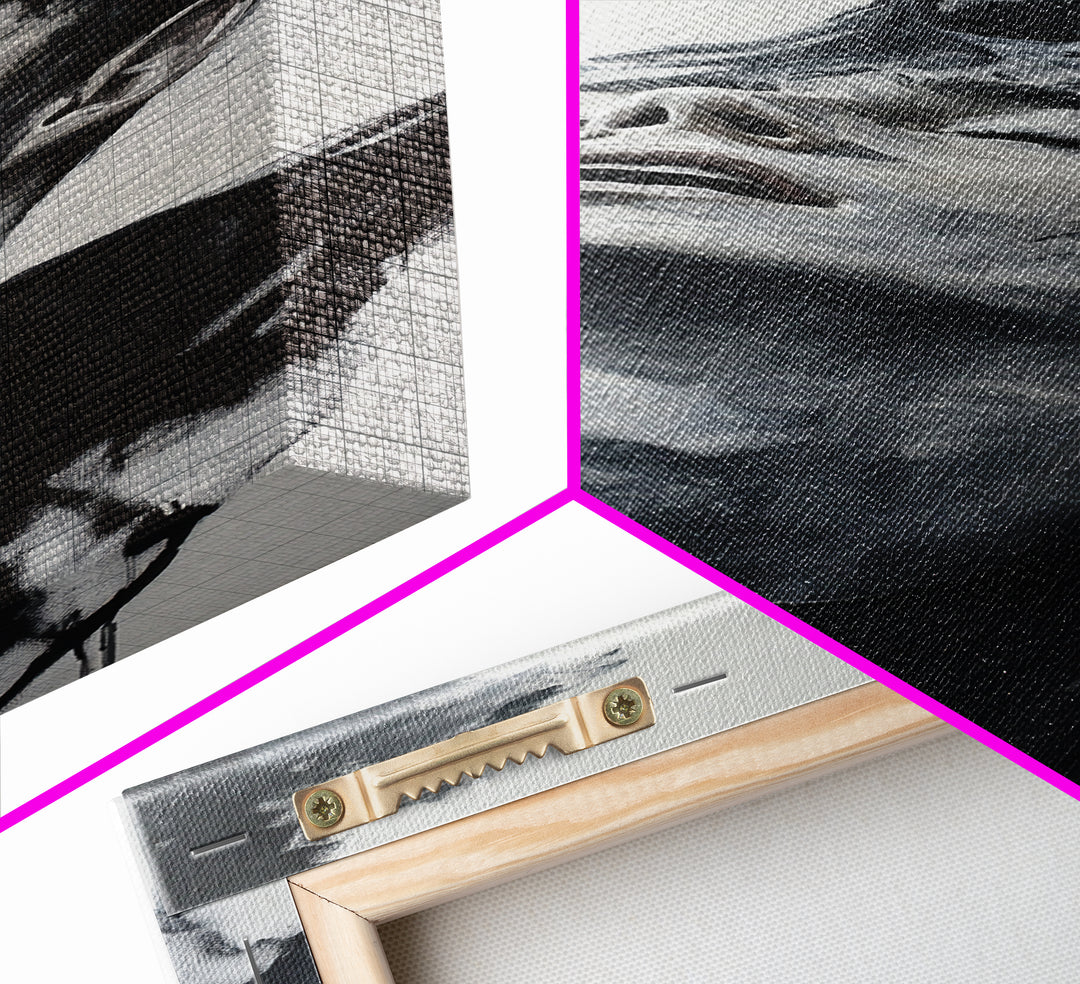 Dark Smoke Wall Art Framed Canvas Print Gothic Fantasy Decor Moody Painting Vertical Art Gift Idea Gothic Art Print