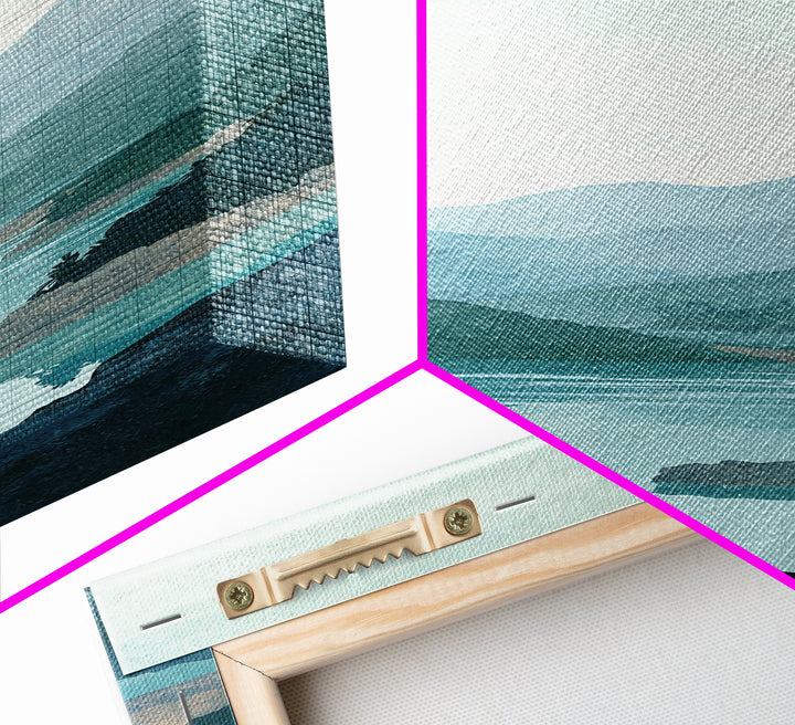 Misty River Landscape Canvas Print Smoky Mountain Art Coastal Wall Art Bedroom or Living Room Rustic Decor Panoramic Wall Piece