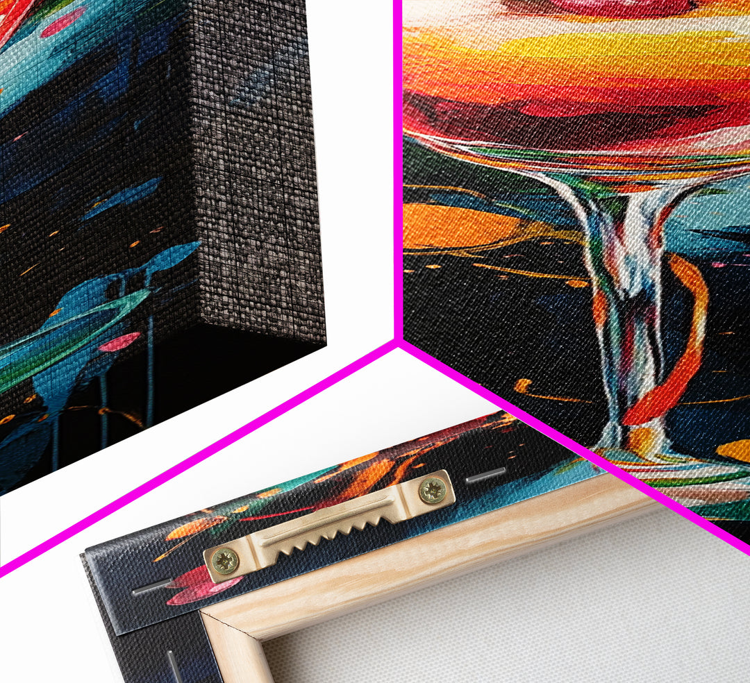 Abstract Martini Art Framed Canvas Print | Espresso Martini Wall Art | Cocktail Art | Kitchen Decor | Whimsical Art | Vertical Wall Art