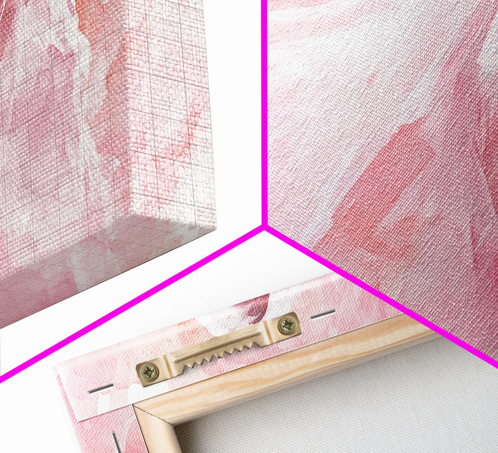 Delicate Veiled Woman Canvas Print Light Pink Wall Art Feminine Minimalist Art Bedroom Decor Above Bed Boho Art Gift Idea