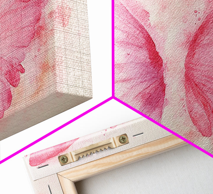 Angel Wings Canvas Print Whimsical Art Light Pink Wall Art Angel Art Prints Bedroom Decor Above Bed Wall Art Gift Idea