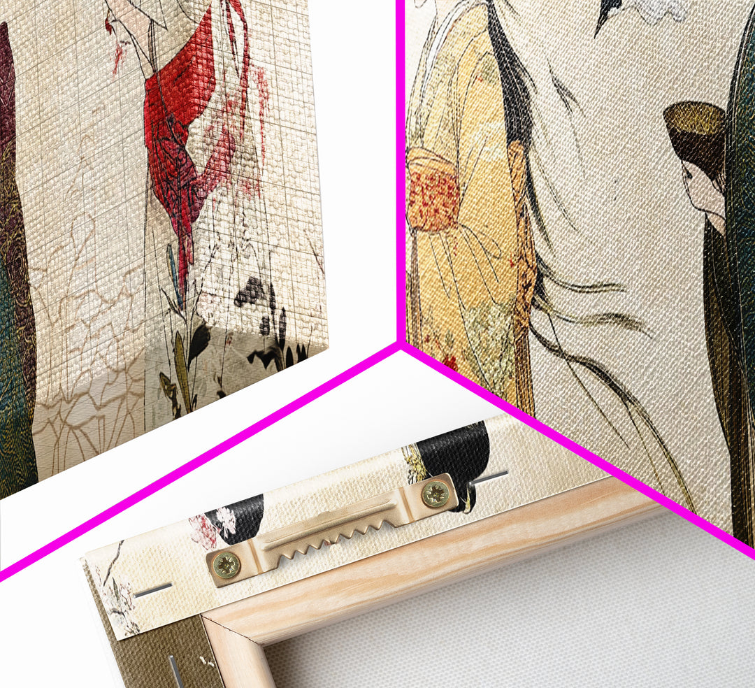 Cherry Blossom Canvas Print Chinoiserie Wall Art Japanese Minimalist Art Botanical Prints Rustic Artwork Guest Room Decor