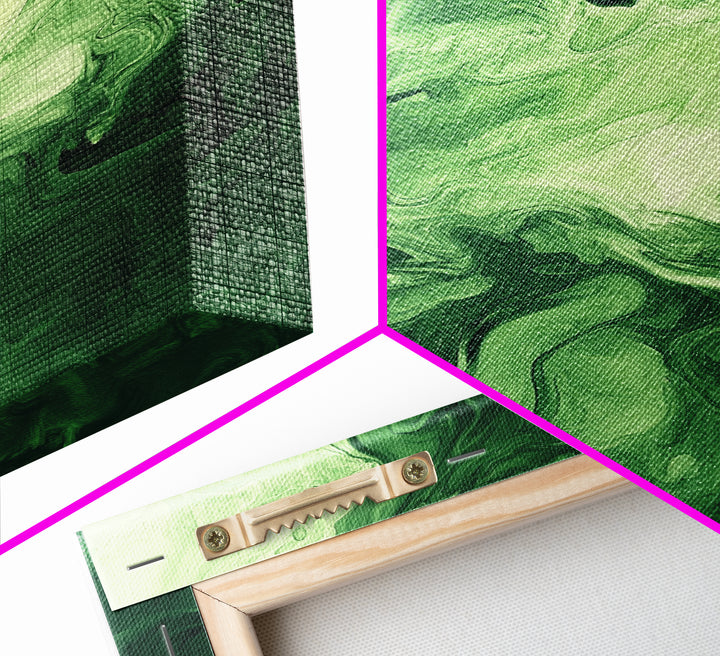Modern Abstract Green Canvas Print, Sage Green Wall Art, Farmhouse Decor, Minimalist Vertical Art, Living Room Rustic Decor