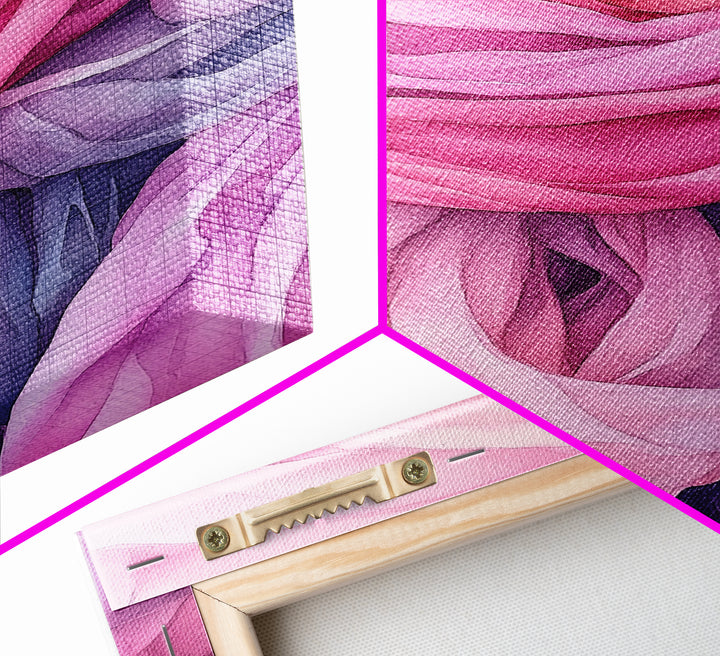 Rosy Layers Abstract Canvas Print | Pink Abstract Art | Light Pink Wall Art | Boho Wall Decor | Minimalist Art | Living Room Accent