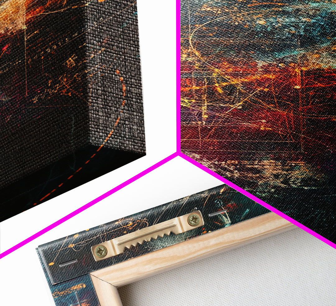 Cosmic Science Canvas Print Abstract Scientific Artwork Universe Wall Art Therapy Art Modern Space Decor Astronomy Lover Gift