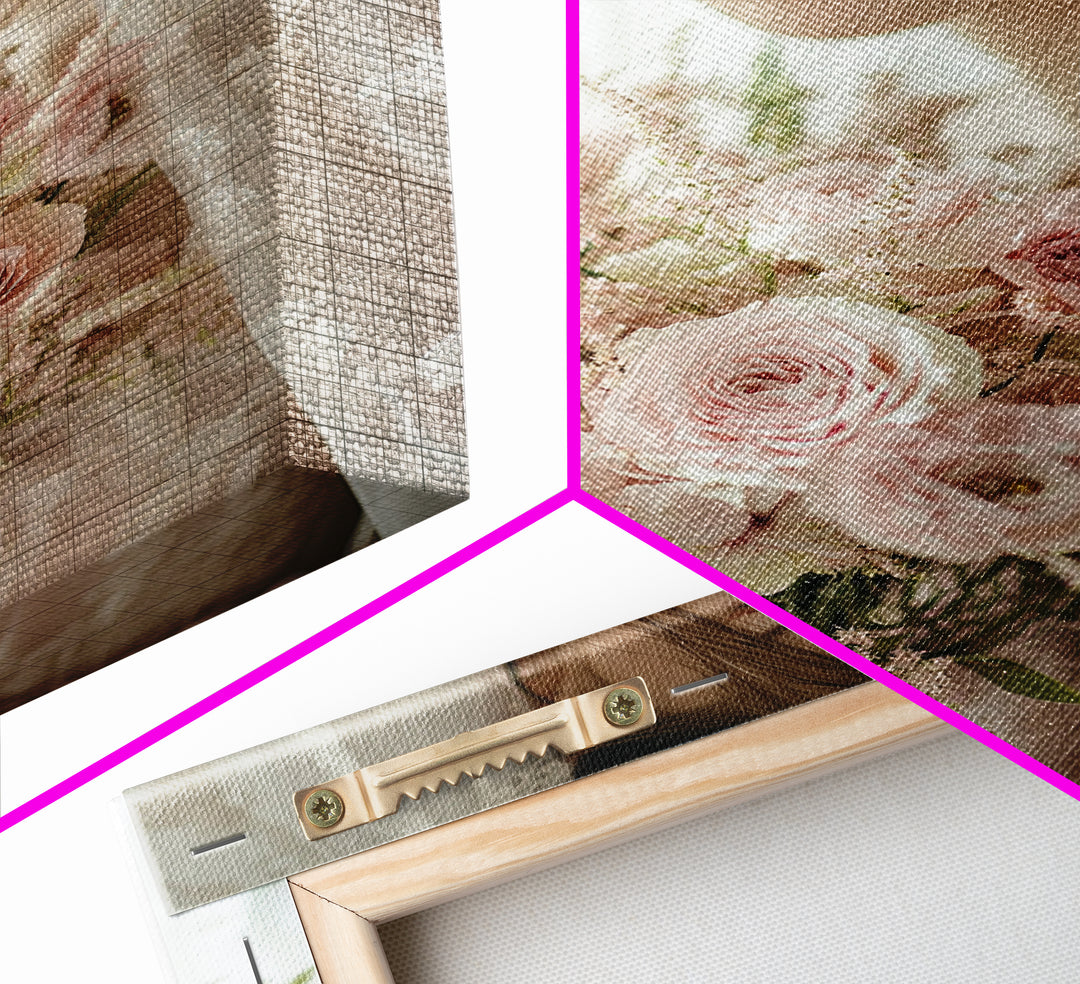 Blush Bride Art Framed Canvas Print Romantic Wedding Artwork Feminine Wall Art Pastel Bedroom Decor Unique Gift Idea Bridal Art