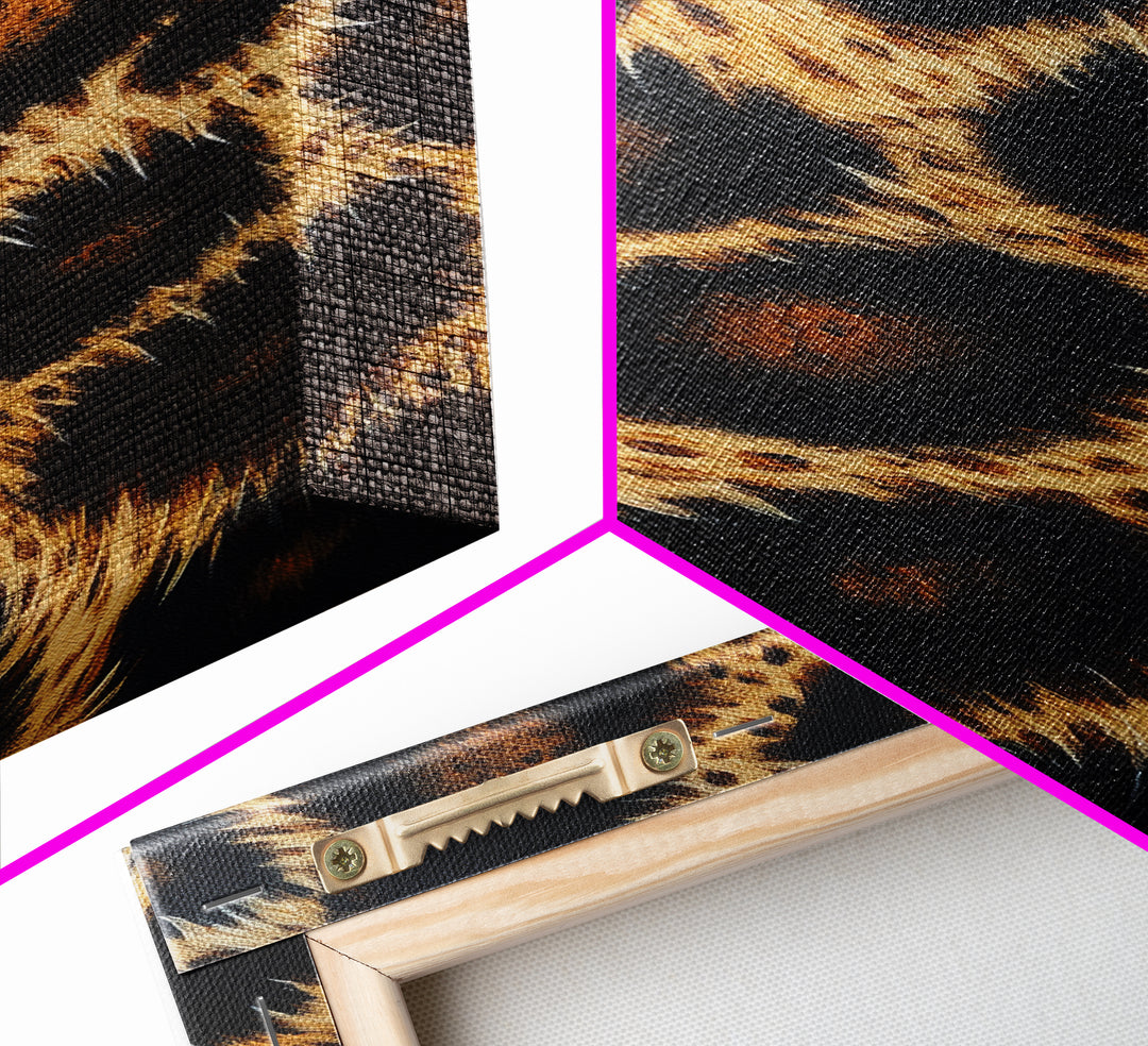 Abstract Leopard Canvas Print, Rustic Animal Print Wall Art, Bedroom Art, Farmhouse Decor, Skinny Tall Art, Gift Idea for Him