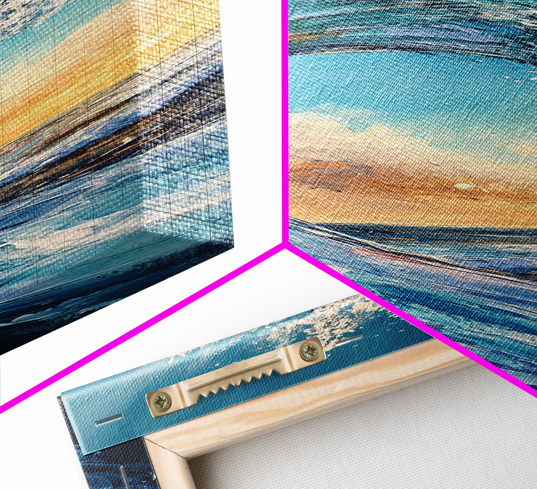 Breaking Wave, surf wall art, ocean painting, seascape painting, Hawaii art, nautical painting, Canvas Print