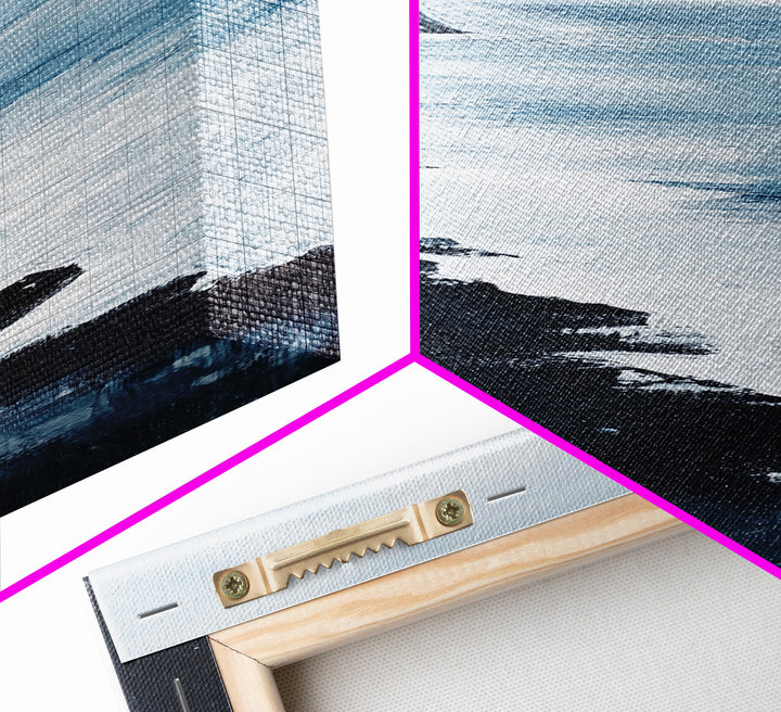 Coastal cliffs, Ireland painting, ocean wall art, seascape painting, nautical wall art, minimalist art, framed canvas print