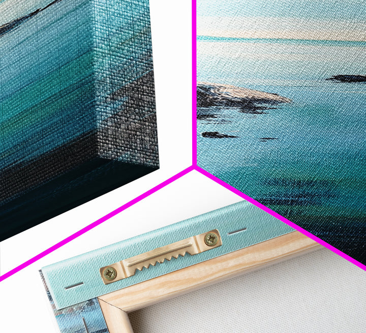 Cliffs and ocean, coastal landscape art, Ireland painting, seascape painting, nautical wall art, minimalist art, canvas print